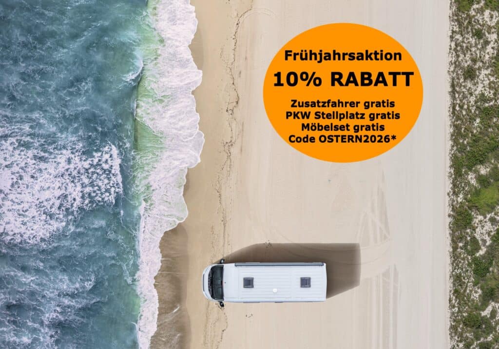 Camper mieten, Wohnmobil mieten, Wohnwagen mieten - Frühjahrsaktion 2026 - CARAmobil